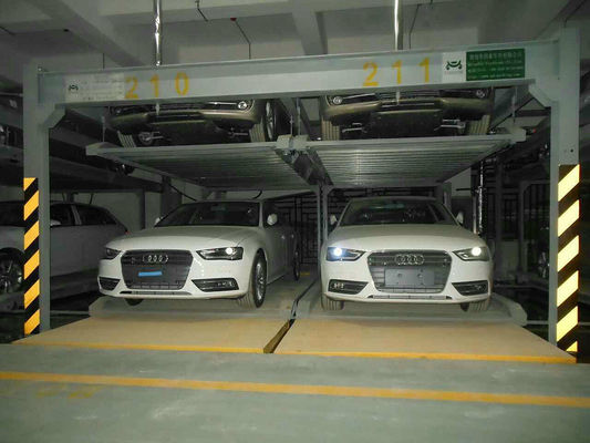 4 postes garage ascenseur de véhicule deux niveaux maison et CBD ascenseur hydraulique de stationnement