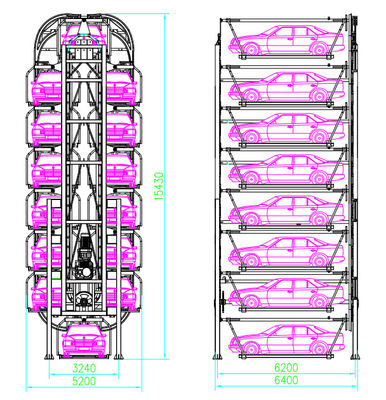 Parking rotatif vertical électrique pour des solutions de stationnement économes en espace et pratiques