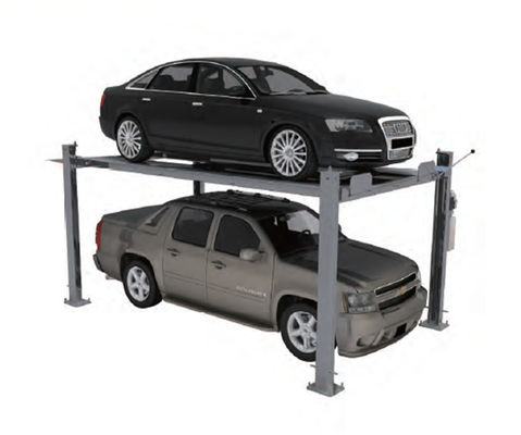 Ascenseur hydraulique automatisé Parking de voiture à domicile 2500kg 4 Post Garage Ascenseur contrôle PLC